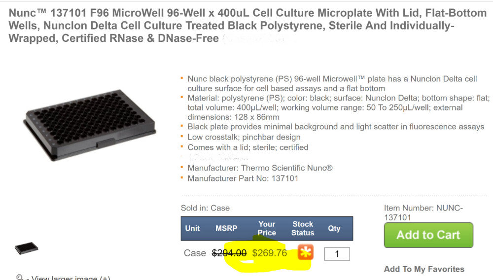 (46)F96 MicroWell 96-Well x 400uL Cell Culture Microplate W/Lid Flat-Bottom[C3S2