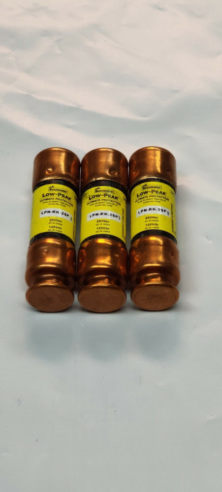 BUSSMANN LPN-RK-2SP Low peak Fuse lot of 3