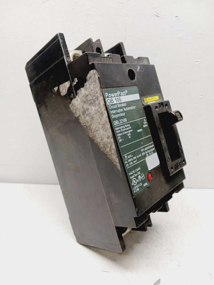 New Square D QBL22100 100 Amp PowerPact Circuit Breaker 2 Pole 240 VAC 10KA
