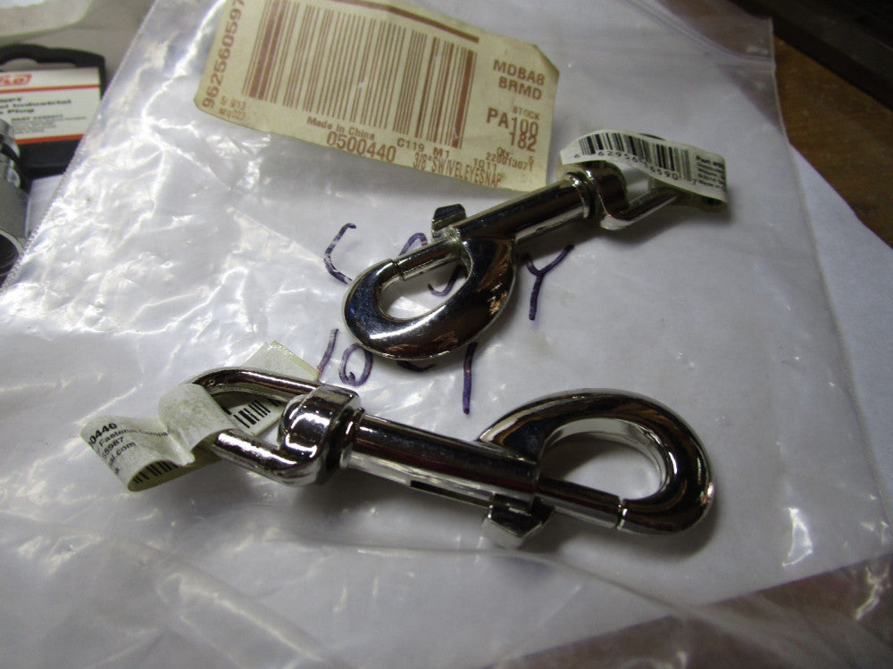 3"L with 3/8" Eye Round Swivel Bolt Snap QTY 2