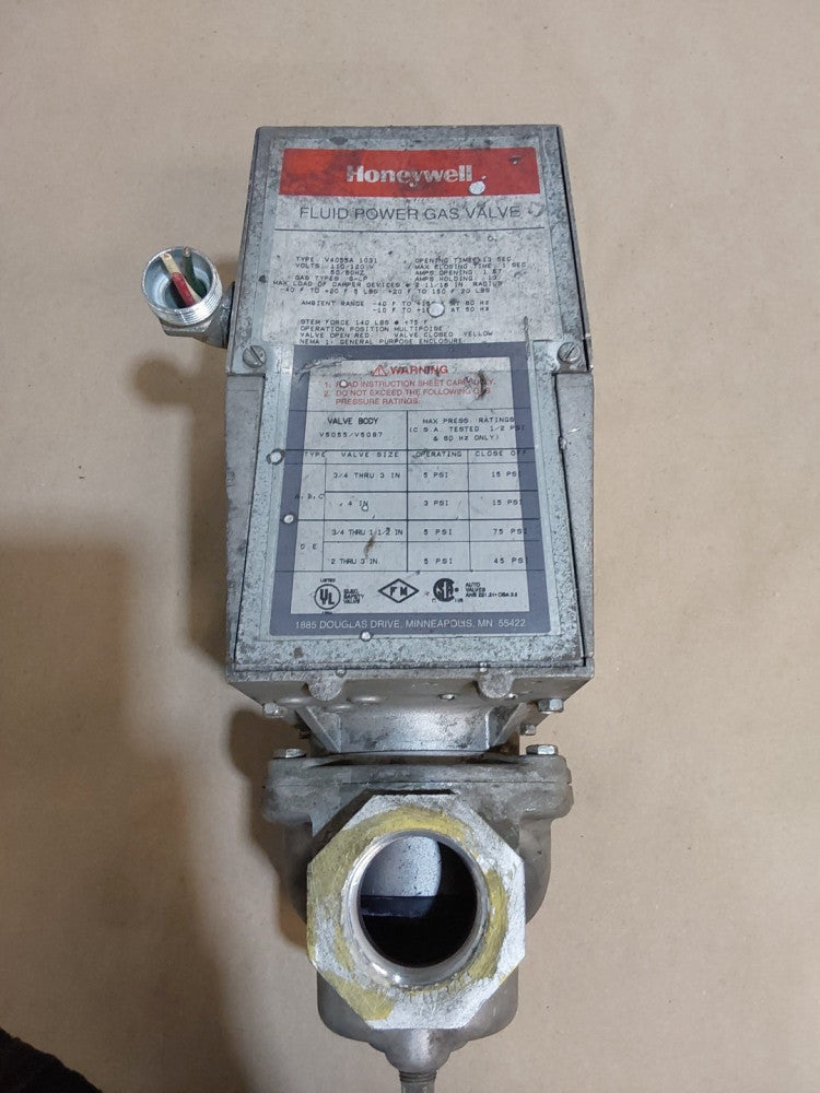 Honeywell V4055A 1031 Fluid Power Gas Valve 110/120V 50/60 & V5055A 1020...O18