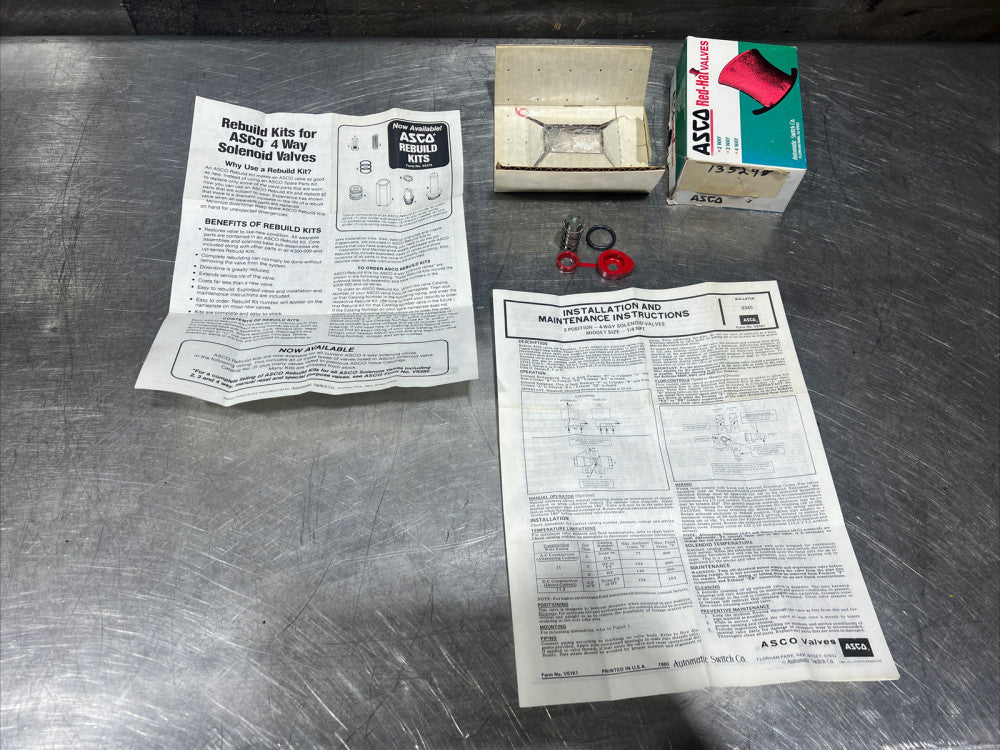 Nos Surplus ASCO 135298 RED-HAT Partial REBUILD KIT. Bulletin 8345 Form V6161