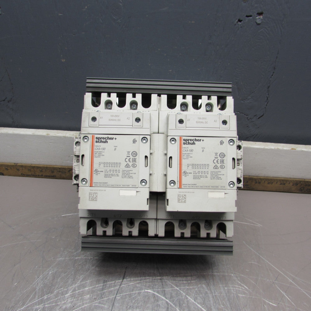 SPRECHER SCHUH, CAU9-190-22-120W, 100/250VDC COIL, 250A, REVERSING CONTACTOR!