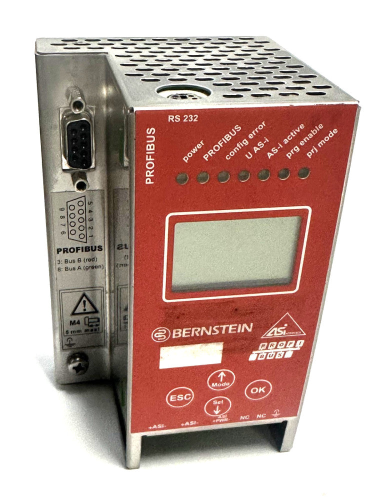 BERNSTEIN 607.3100.001 SAFETY RELAY AS-I 3.0 PROFIBUS GATEWAY IN STAINLESS STEEL
