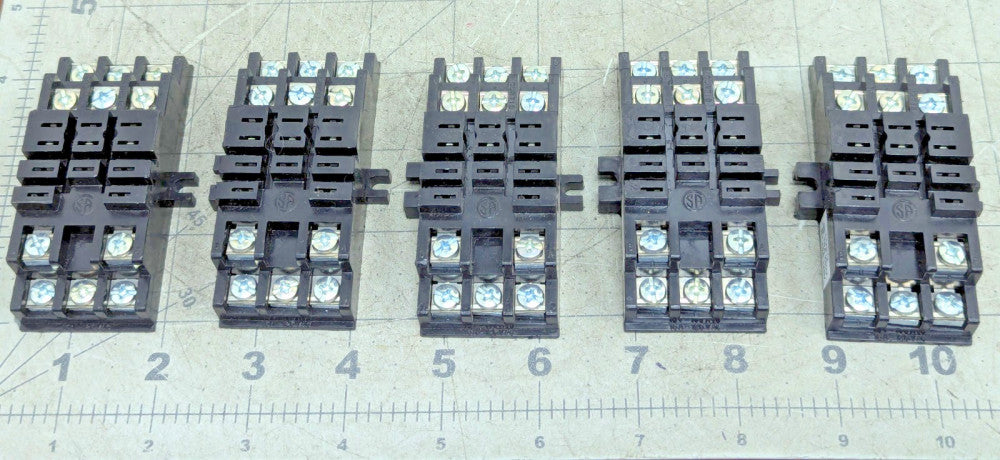 (5) 11 Pin Relay Socket Base 10A /250V 15A/125V CURTIS CUS12 MILITARY ISSUE[OF28