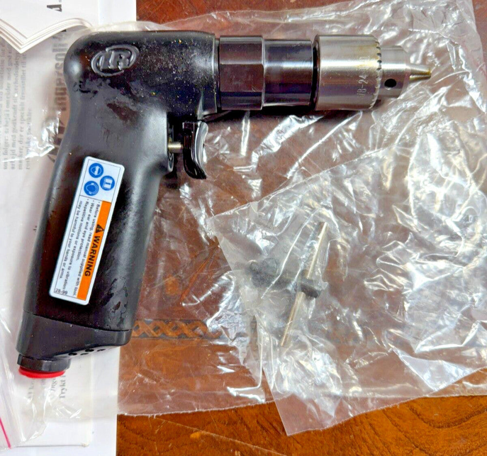 Ingersoll Rand IR Air-Powered Pistol Grip Drill 1/4" Check Size Industrial Duty