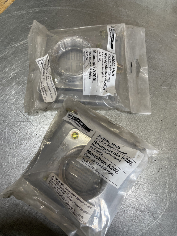 1- Square D A200L Meter Pak Accy, Hub, 2" Wire Size, Series A L, Rainproof - NEW