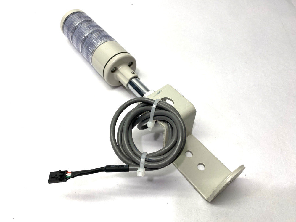 Patlite LE-302P-CCC White LED Stack Light Tower 50mm Diameter w/ 1" Pole