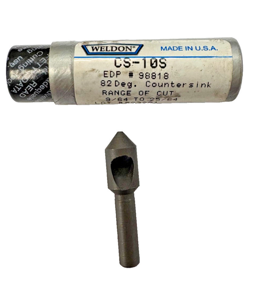 WELDON CS-10S 82° HS DEBURRING TOOL, DIA. 9/16", , OAL 1-5/8" PART# 98818