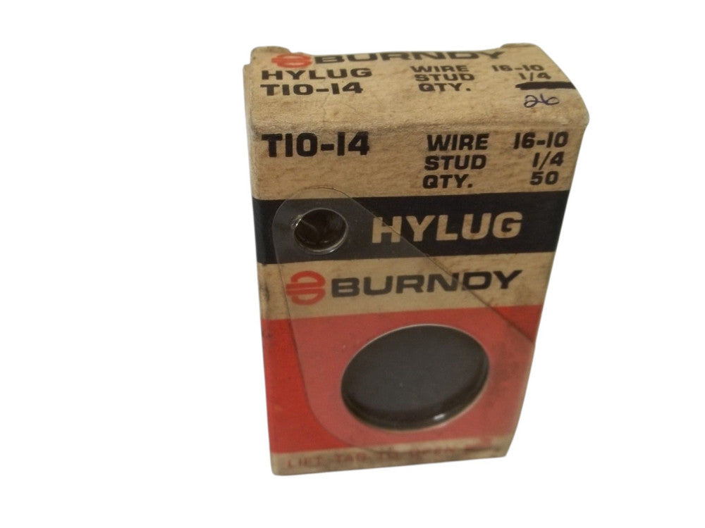 LOT OF 26 BURNDY T10-14 HYLUG 16-10WIRE, 1/4 STUD NSMP