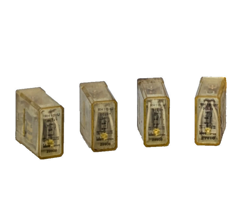 Lot of 4: IDEC RH1B-U Relays, 29908, 24VDC, 5-Pin, Made in Japan