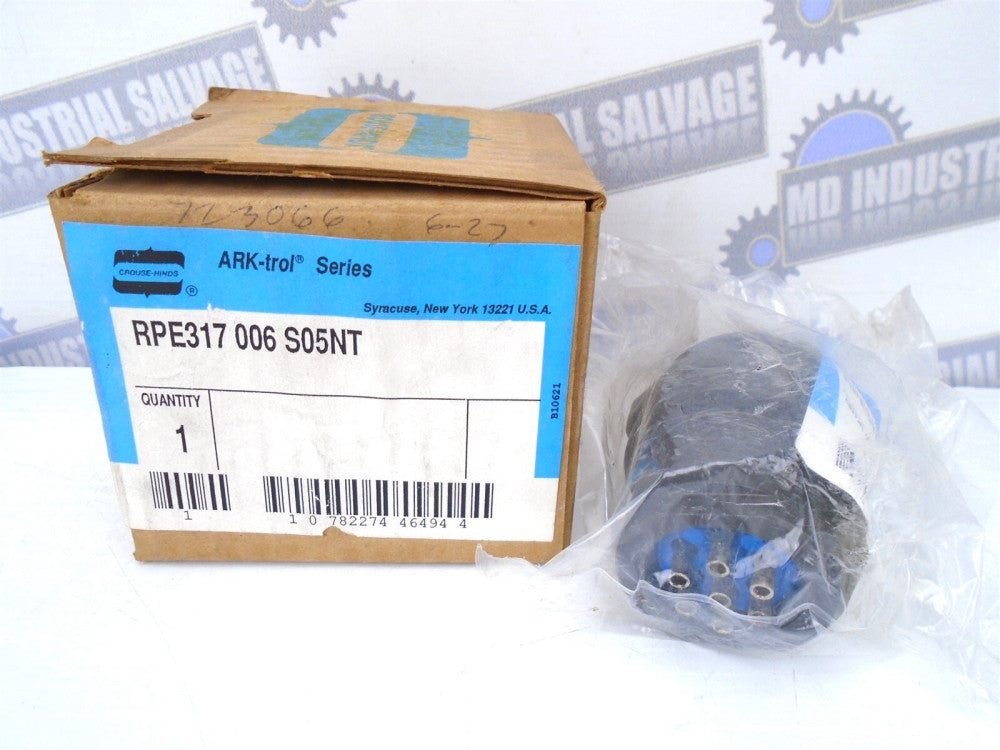 Crouse-Hinds - RPE317-006-S05NT - 7-PIN - ARK-trol Female CONNECTOR (NEW in BOX)