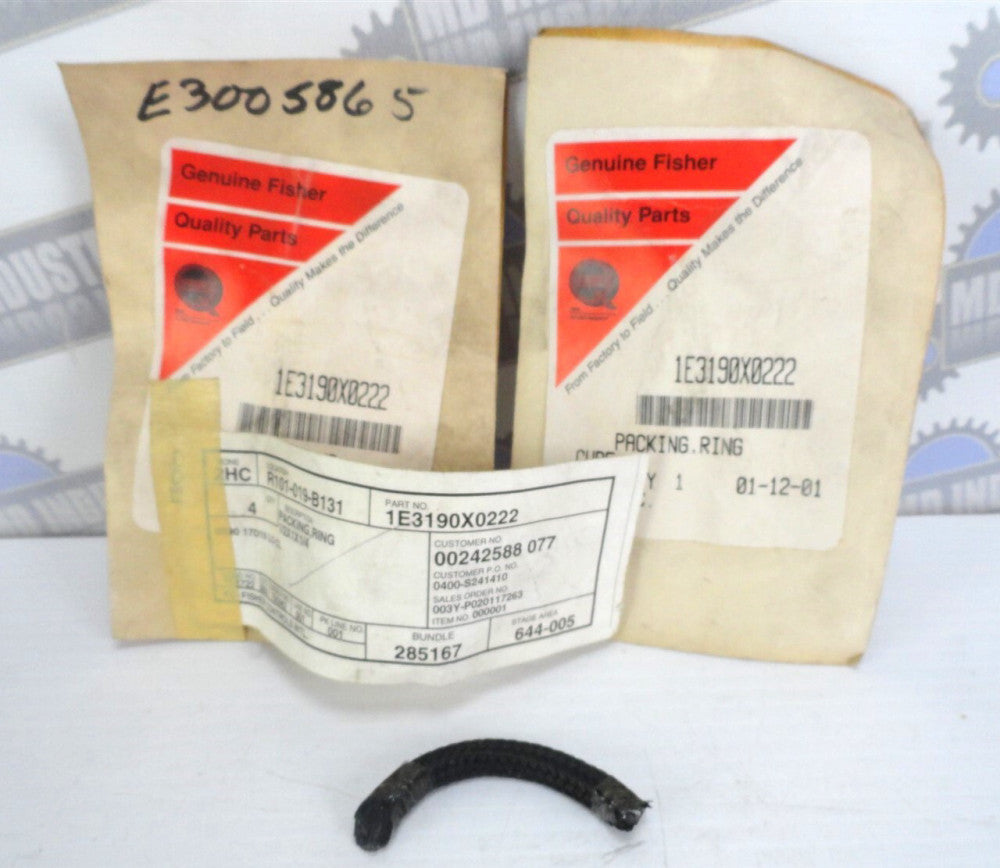 Lof of 2 - FISHER - 1V3190X0022 PACKING RING, 1/2" x 1" x 1/4" (NEW)