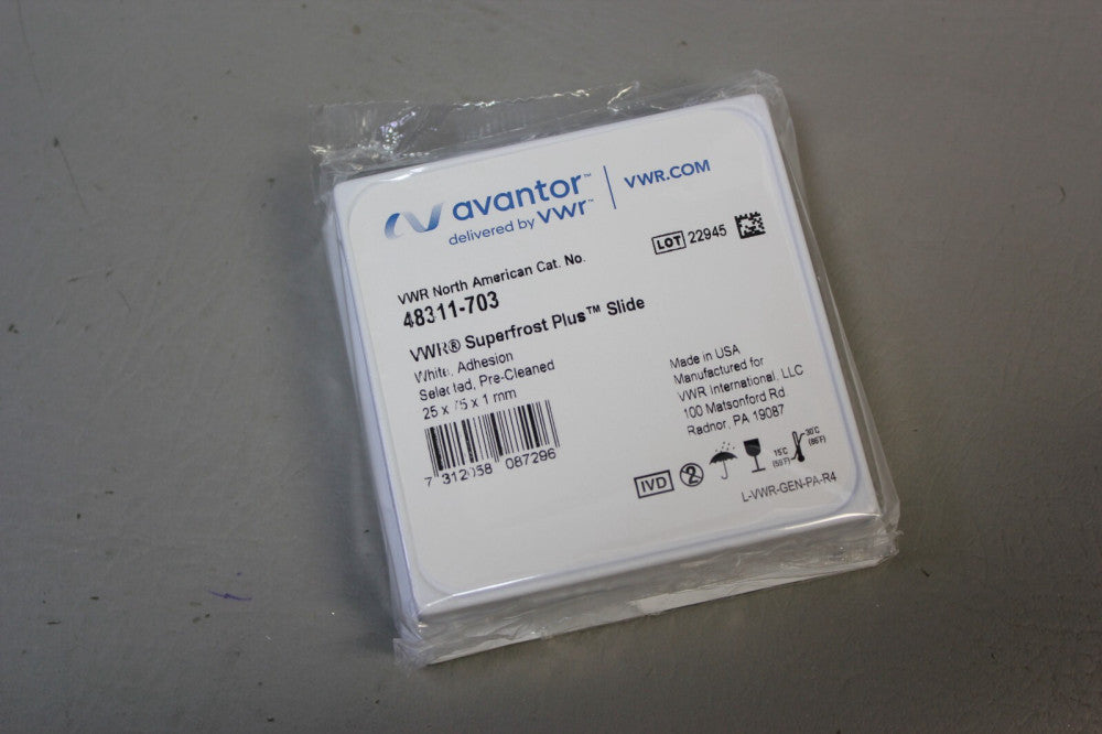 NEW PACK OF 72 AVANTOR/VWR SUPERFROST PLUS MICROSCOPE SLIDE 25x75x1mm 48311-703