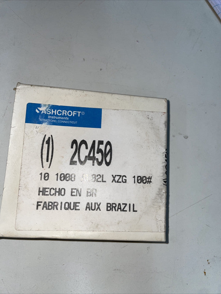 New Old Stock! ASHCROFT 2C450 Pressure Gauge 100 PSI