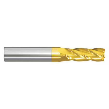 Zoro Select 206-001211 End Mill,9/16 In.4 Flutes,Tin