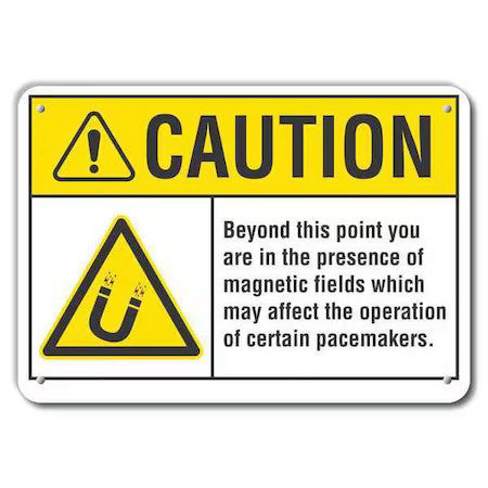 Lyle Lcu3-0025-Ra_14X10 Caution Sign, 10 In H, 14 In W, Aluminum, Horizontal