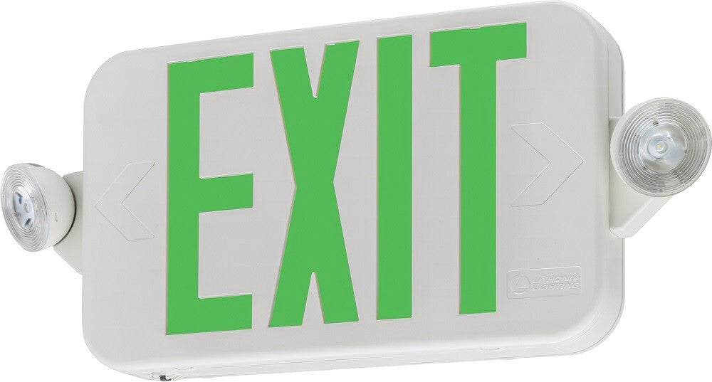 Lithonia Lighting ECC G REM M6 120/277 M6 Green LED Exit Sign Battery Backup