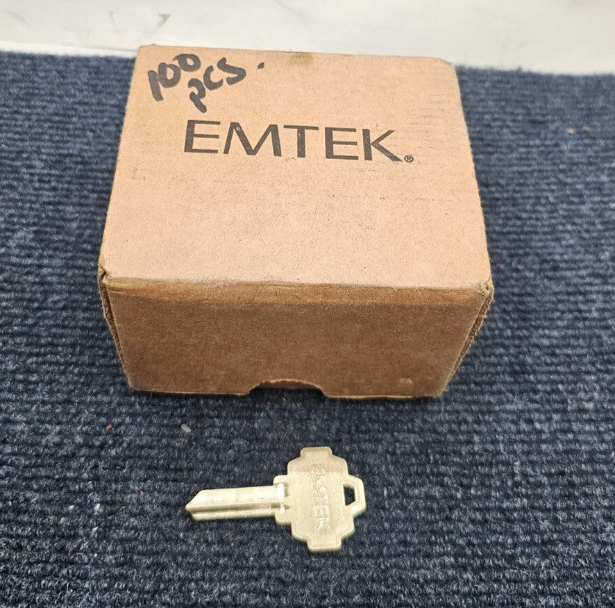 (QTY 100) Emtek BX4-D: Key Blanks Brass Finish Replacements For Knob Lever