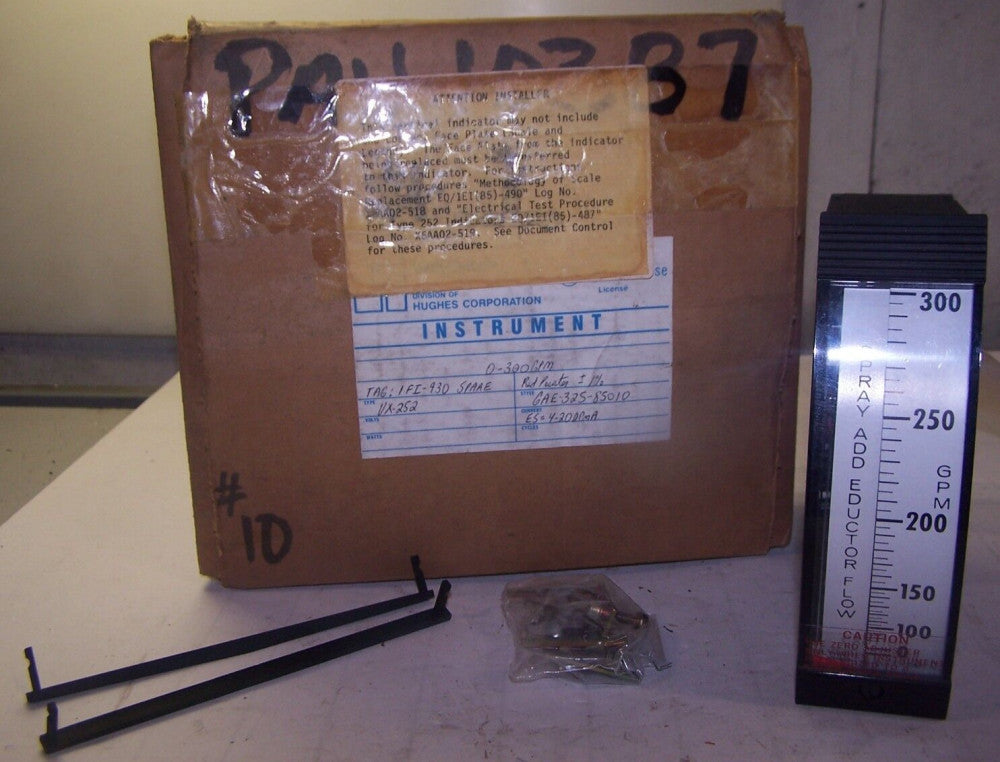 NEW WESCHLER GPM FLOW INDICATOR/PANEL METER 0-300 GPM LINE FLOW VX252
