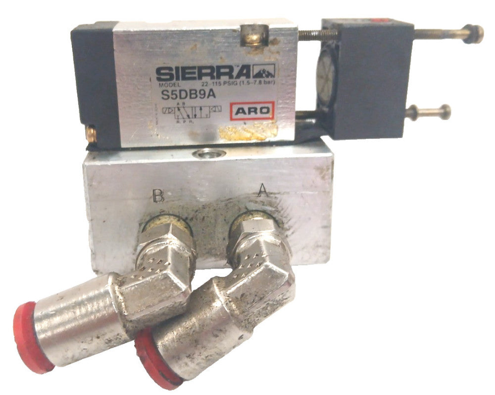 SIERRA ARO SOLENOID VALVE MODEL S5DB9A PRESSURE 22-115 PSIG (1.5-7.8 BAR)