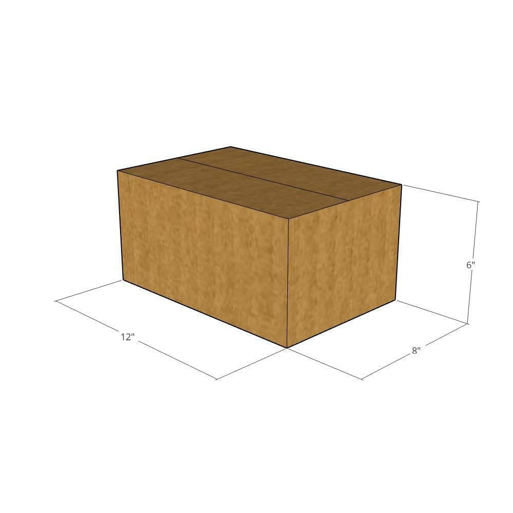 12" x 8" x 6" Corrugated Boxes 32 ECT (Pack of 10-12x8x6) | Quality Moving Bo...