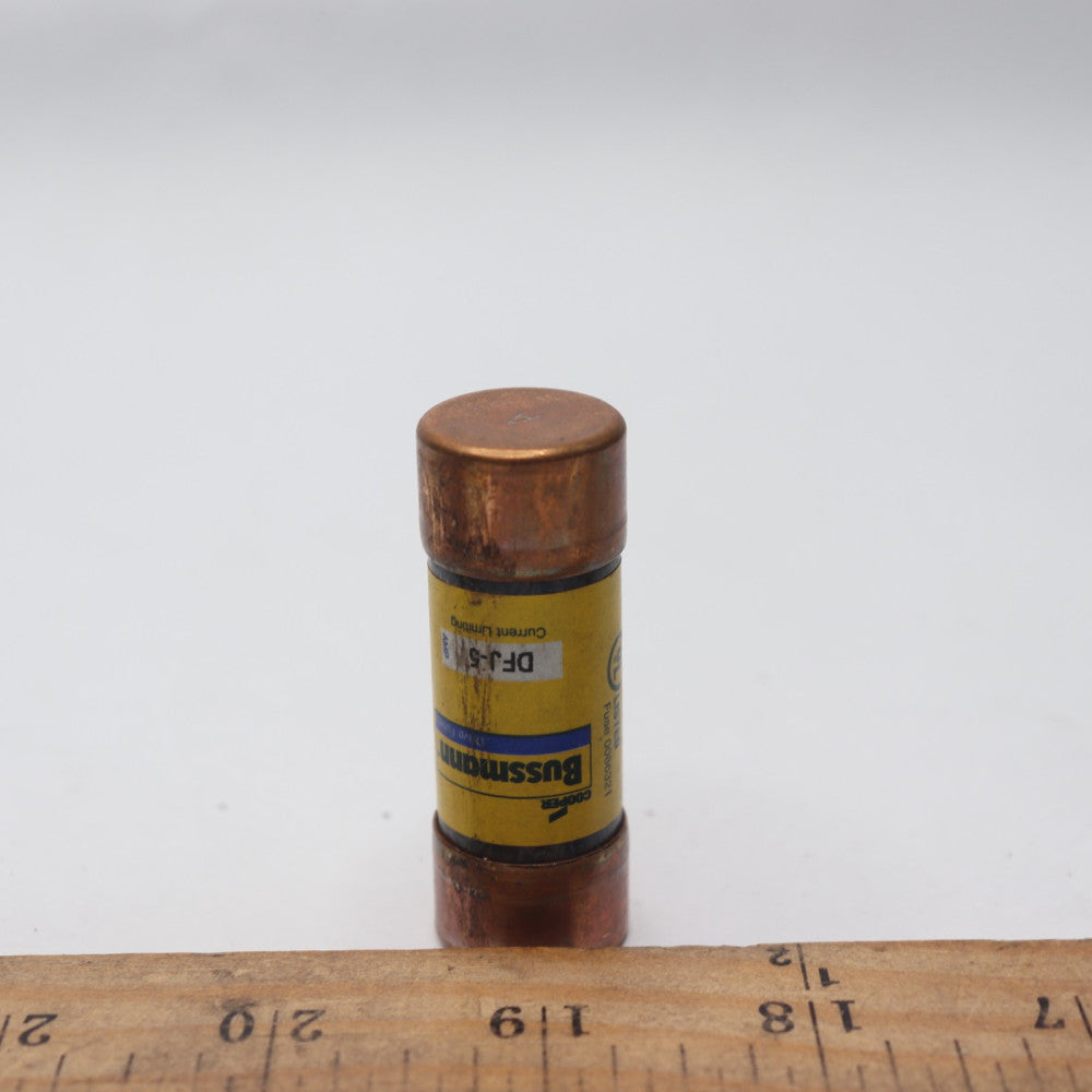 Bussmann Cylindrical Body Fuse 2-1/4" L x 13/16" Dia 5A 600V DFJ-5