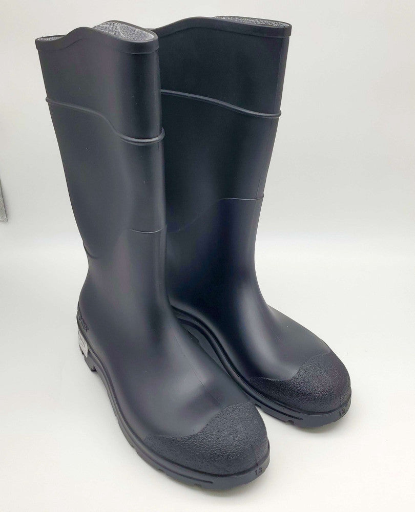 Honeywell 16" Knee Boots Size 13 Plain Toe Black PVC Seamless 18822