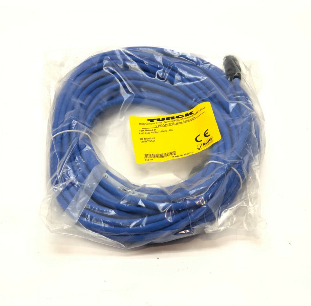 Turck RJ45 RJ45 440BU-15M/C1246 Double Ended Ethernet Cordset UX07350