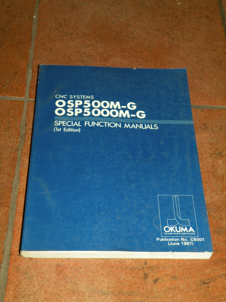 Okuma CB001 Special Function Manuals OSP 500M-G & 5000M-G June 1987