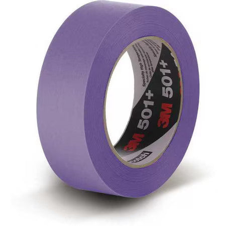 3M 501+ Painter's Tape, 48 Mm W X 60 Yd L, 7.3 Mil Thick, Purple, Rubber