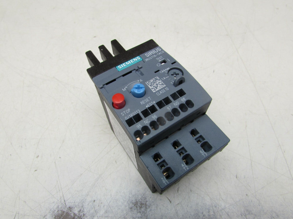 SIEMENS SIRIUS 3RU2116-1AC0 1.1-1.6FLA 600V OVERLOAD RELAY XLNT USED TAKEOUT