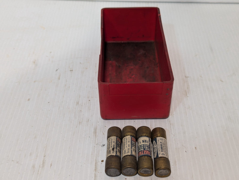 Lot of 4 Bussmann FRN 1/2 Fusetron Dual Element Time Delay Fuses, Class K5