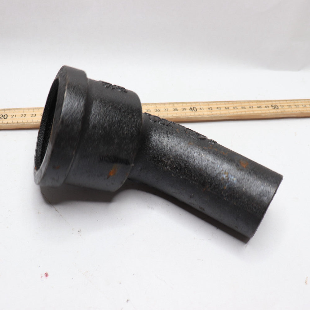 Charlotte Cast Iron 45 Degree Elbow Pipe Fitting Spigot X Hub Black