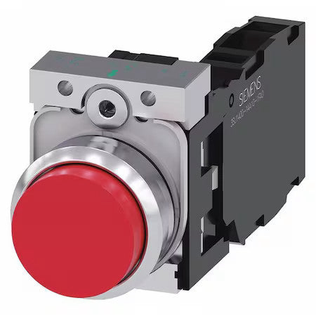 Siemens 3Su1150-0Bb20-1Fa0 Push Button,22Mm,Red,Metal Bezel