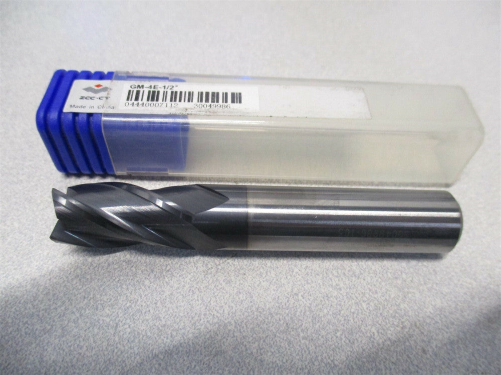 ZCC-CT (GM-4E-1/2) 1/2" x 1/2" x 1" x 3" 4-Flute Square End SE End Mill