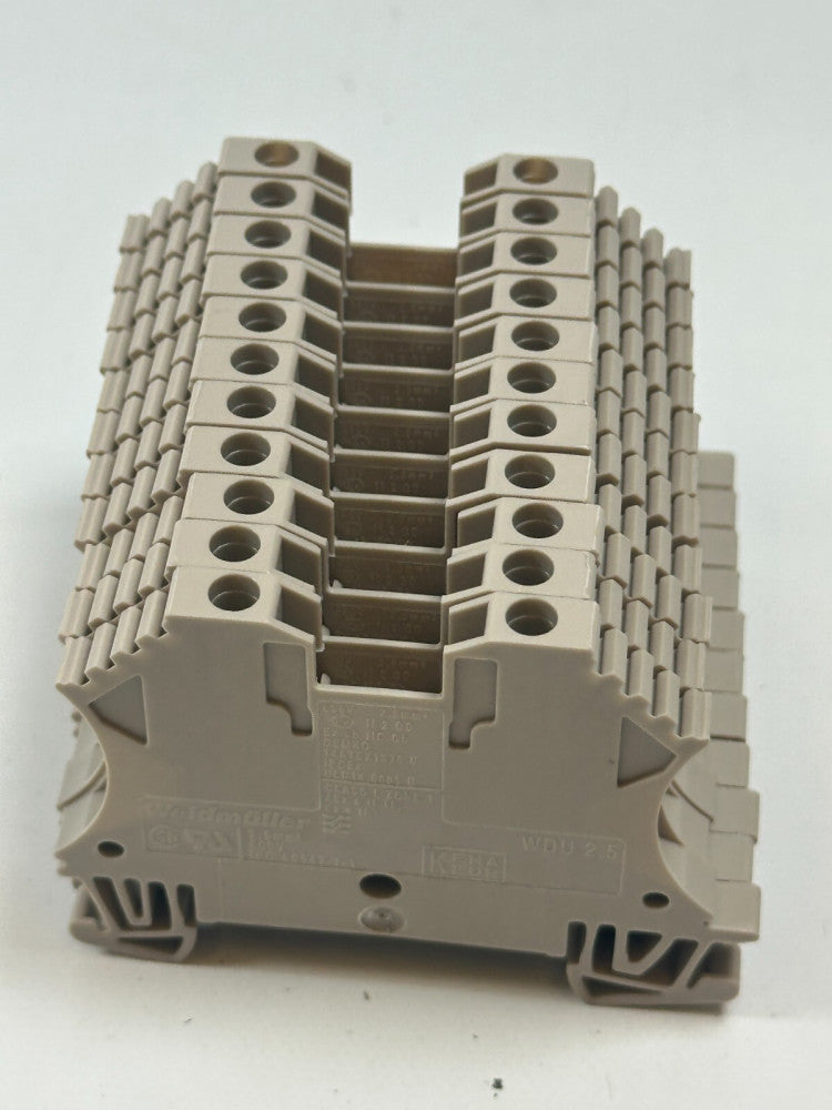 Weidmuller WDU 2.5 Terminal Blocks Beige 800V (Lot of 11) New Fast Ship