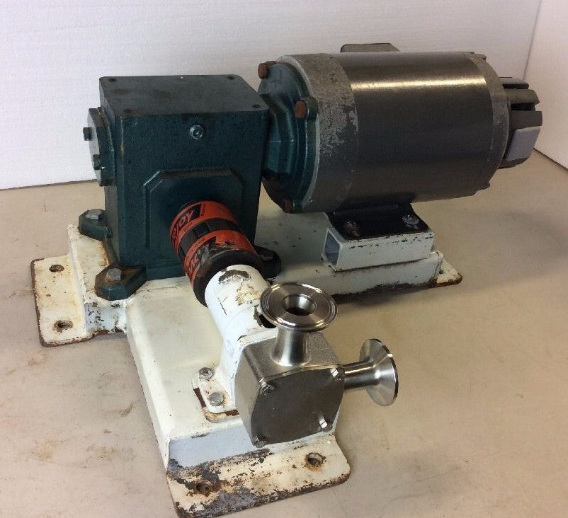 JABSCO SANITARY FLEXIBLE IMPELLER S/S PUMP 1/2hp 230/460 w/ Grove Gear TMQ220-2