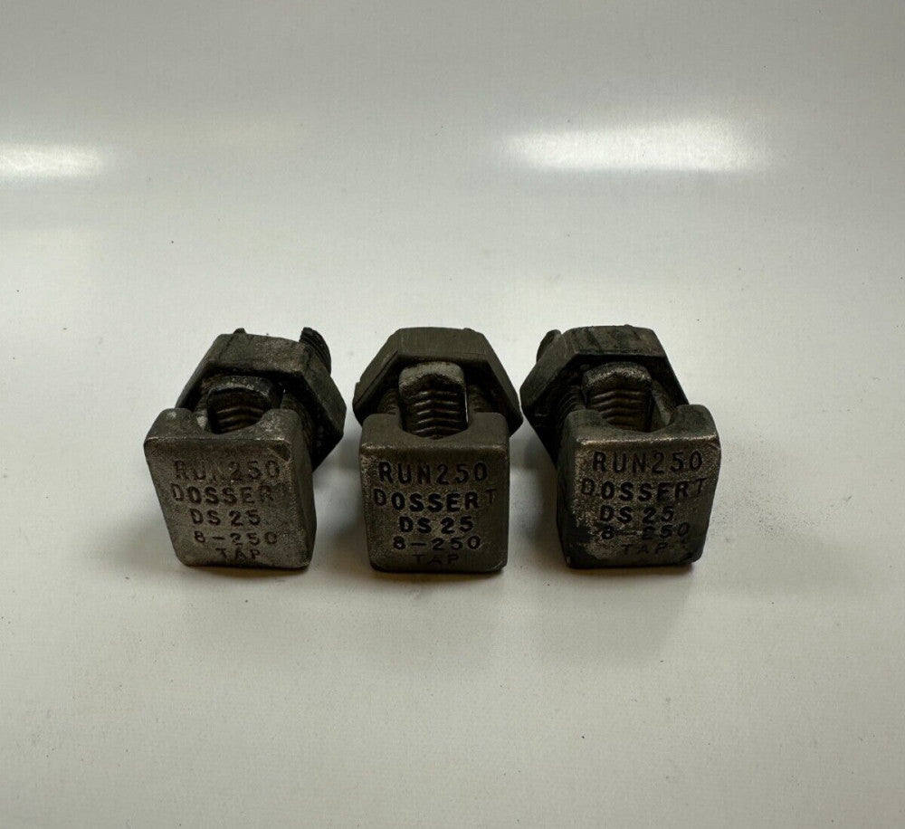Dossert DS25 (RUN250) Splice Connector 8-250 TAP (Lot of 3) Used Great Condition