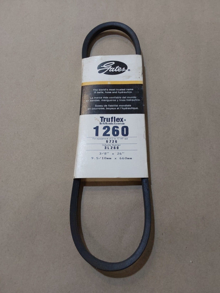 Gates Truflex 1260 Belt 3/8" x 26" 6726 3L260