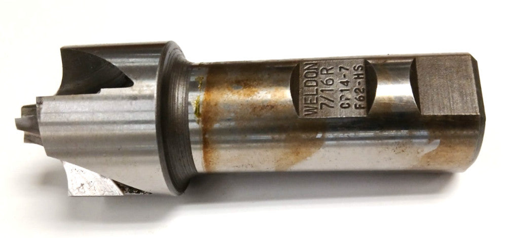 WELDON 7/16 RADIUS CORNER ROUNDING ENDMILL 4 FLUTE HS CUTTING DIA 1-5/16"