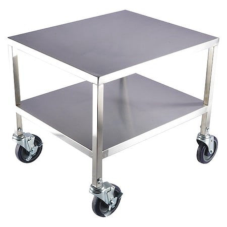 Zoro Select 60Ef10 Utility Cart, Stainless Steel, 500 Lb Load Capacity, 24 In