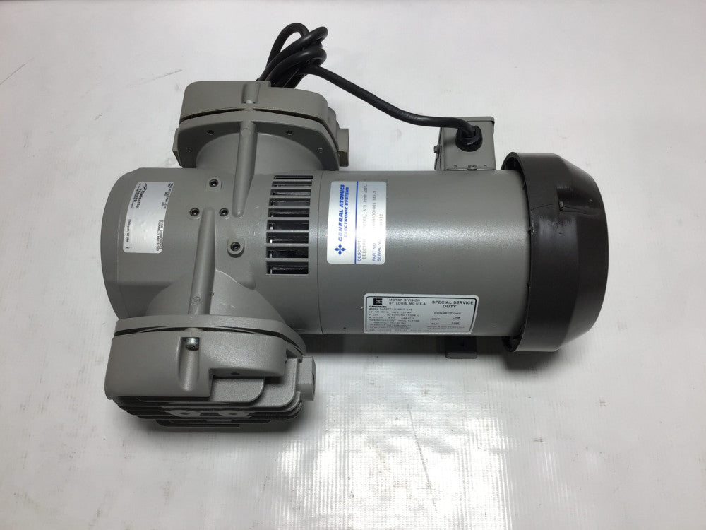 Emerson SA55ZZJJK-4991 Electric Motor Vacuum Air Pump Assy 1/2HP 1425/1725RPM