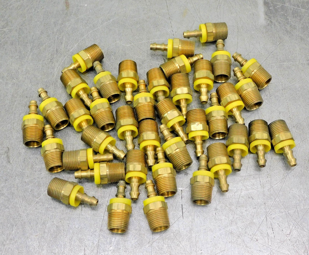 Brass Hose Barb Adapter 3/8" NPT x 3/16" Tube DIA Lot of Thirty-Nine (39)