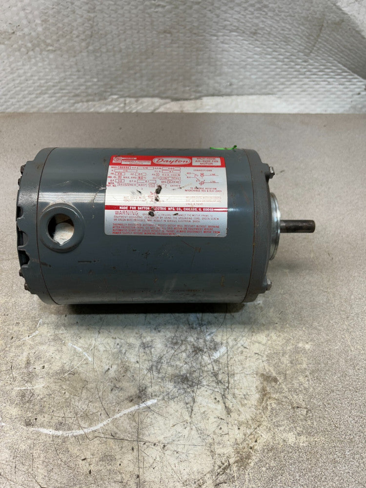 USED DAYTON DIRECT DRIVE FAN MOTOR 1/4 HP 1140 RPM 1 PHASE 115 VAC 60 HZ 6K692
