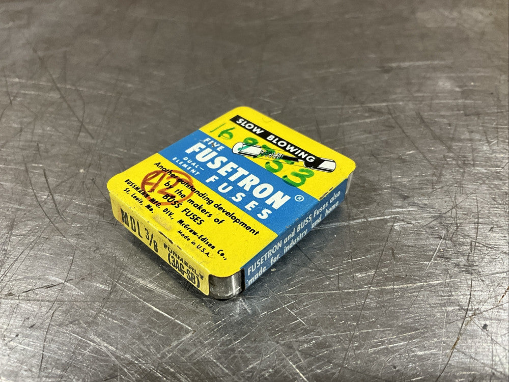PACK OF 5 FUSETRON MDL 3/8 (Formerly 3AG-SB) FUSES Nos Surplus