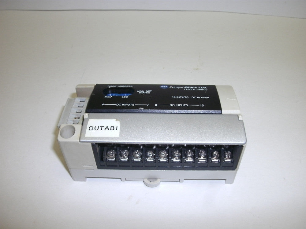 ALLEN BRADLEY 1790D-T16BV0 SERIES A REV.C01 COMPACT BLOCK LDX 16 INPUTS DC POWER