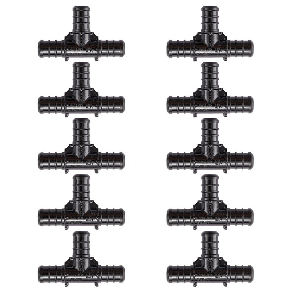 10PCS Poly PEX B Barb Crimp Fittings 3/4" TEE Lead-Free High Quality PPSU F2159