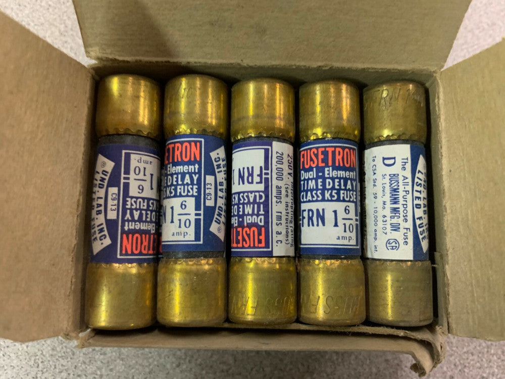 BOX OF 10 NEW IN BOX FUSETRON FUSE FRN R 6/10