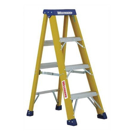 Westward 44Yy52 4 Ft Stepladder, 375 Lb Capacity